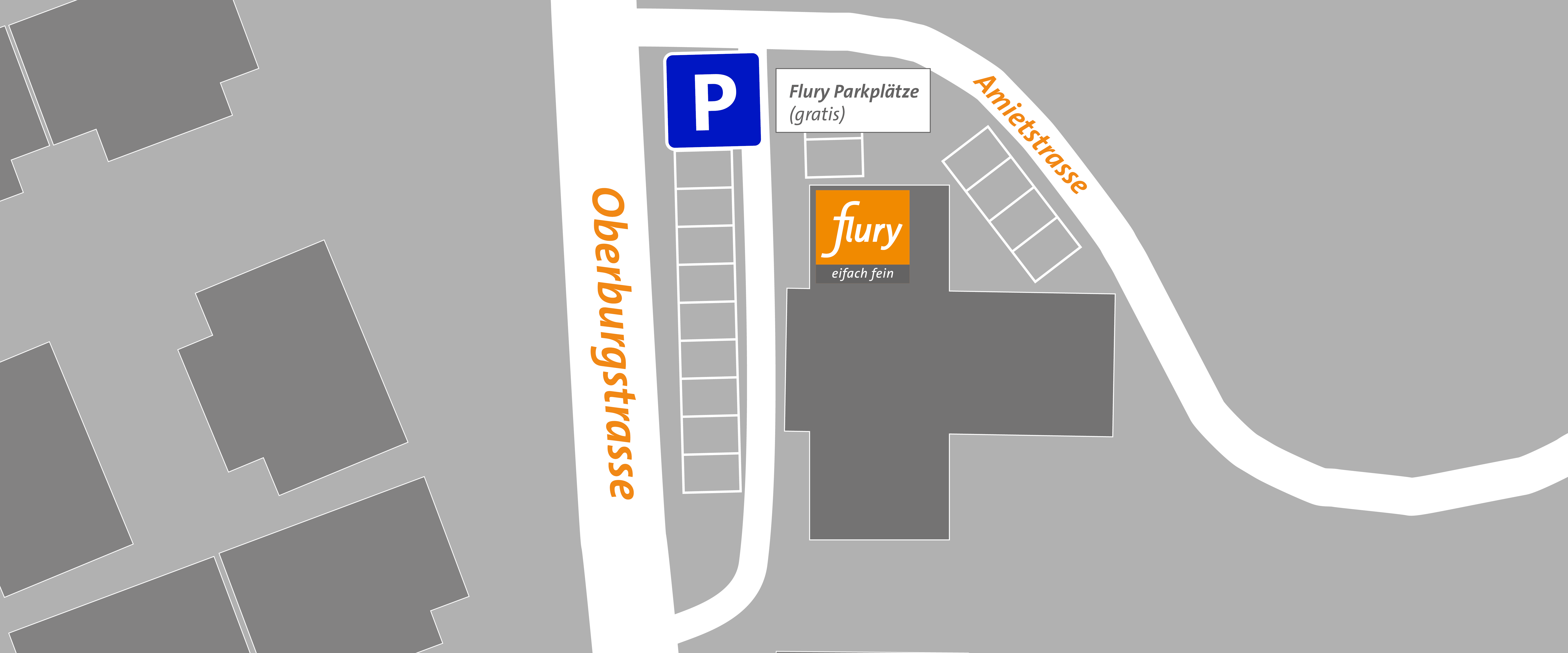 Grafische Darstellung der Parkmöglichkeiten am Standort Burgdorf.