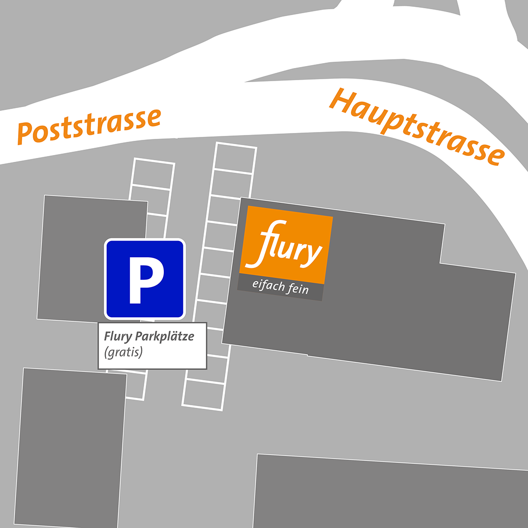 Grafische Darstellung der Parkmöglichkeiten am Standort Utzenstorf.