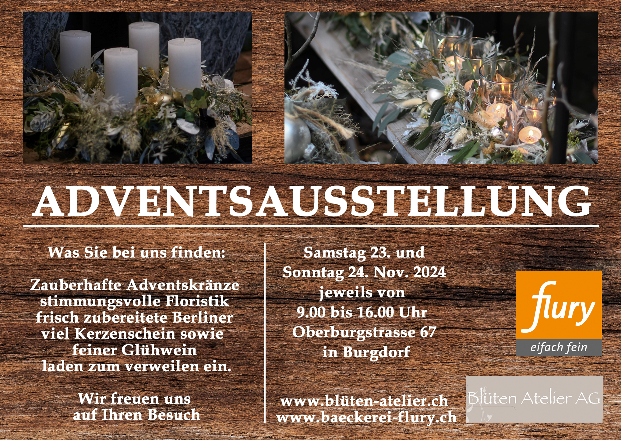 Flyer Adventsausstellung Burgdorf